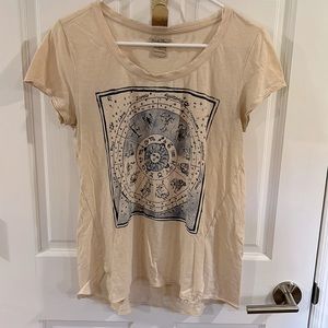 Lucky Brand Zodiac Sign Crew Neck Top Size L